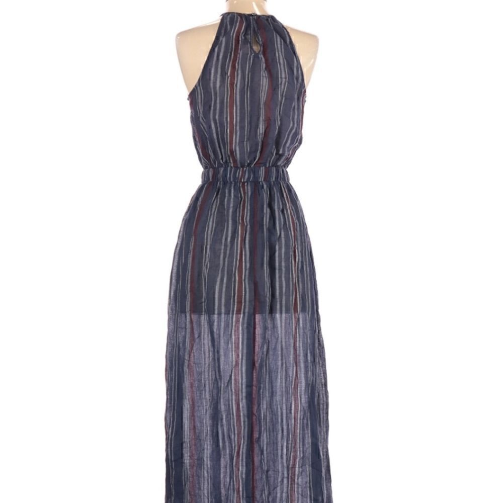 Universal Thread Maxi Dress Halter Striped Beach/Swim - Picture 3 of 8
